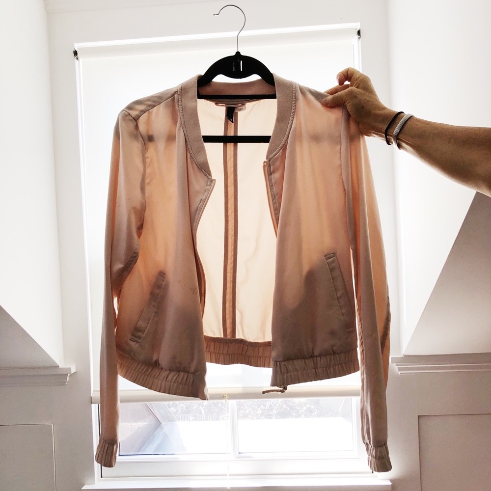 Baby Pink Bomber Jacket